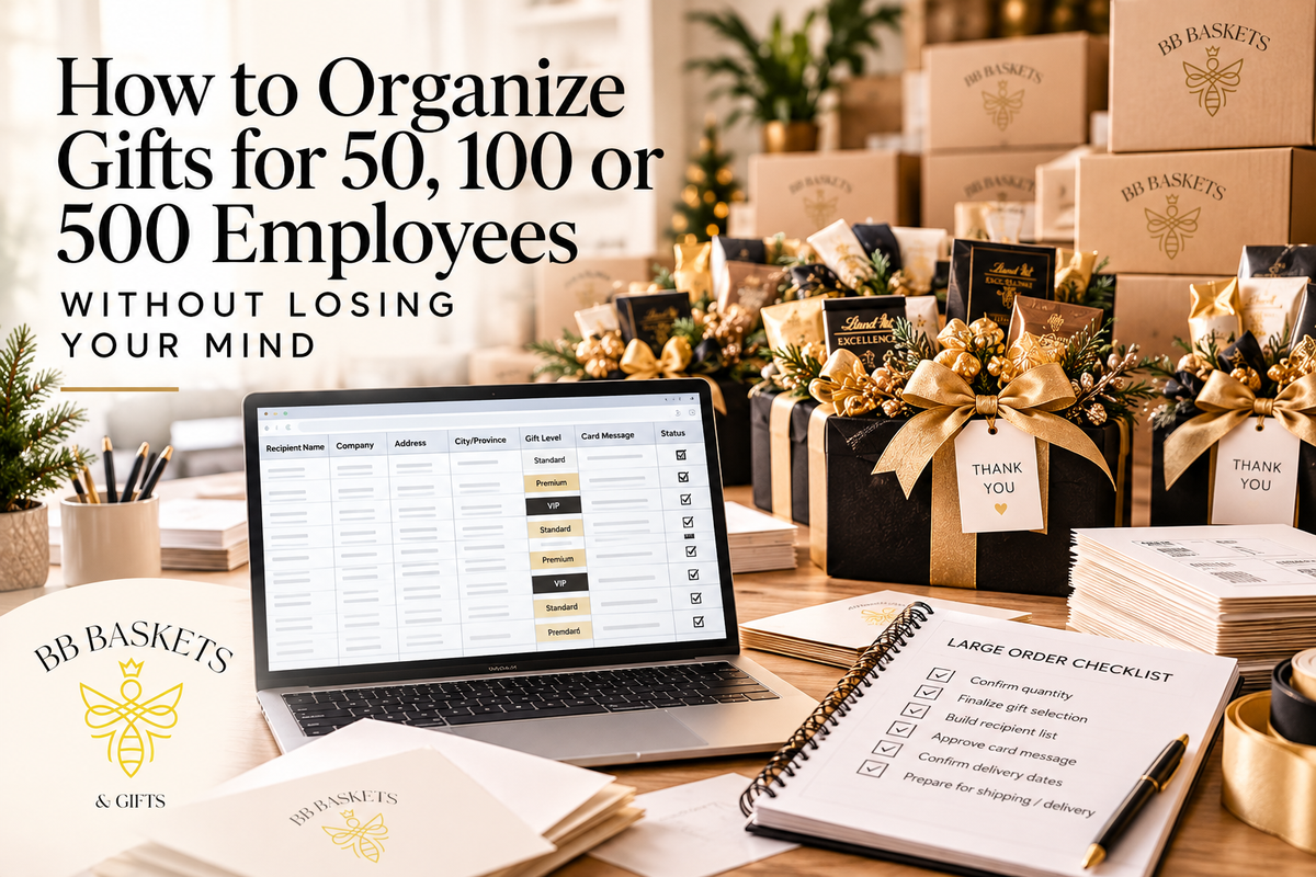 How to Organize Gifts for 50, 100 or 500 Employees Without Losing Your Mind
