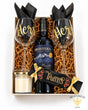 Hers and Hers wine gift basket with red wine, matching wine glasses, jar candle and cocoa truffles by BB Baskets Calgary