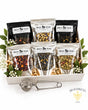Local Tea Lovers Gift Set with six Beez Teaz loose-leaf teas and stainless steel tea steeper by BB Baskets Calgary